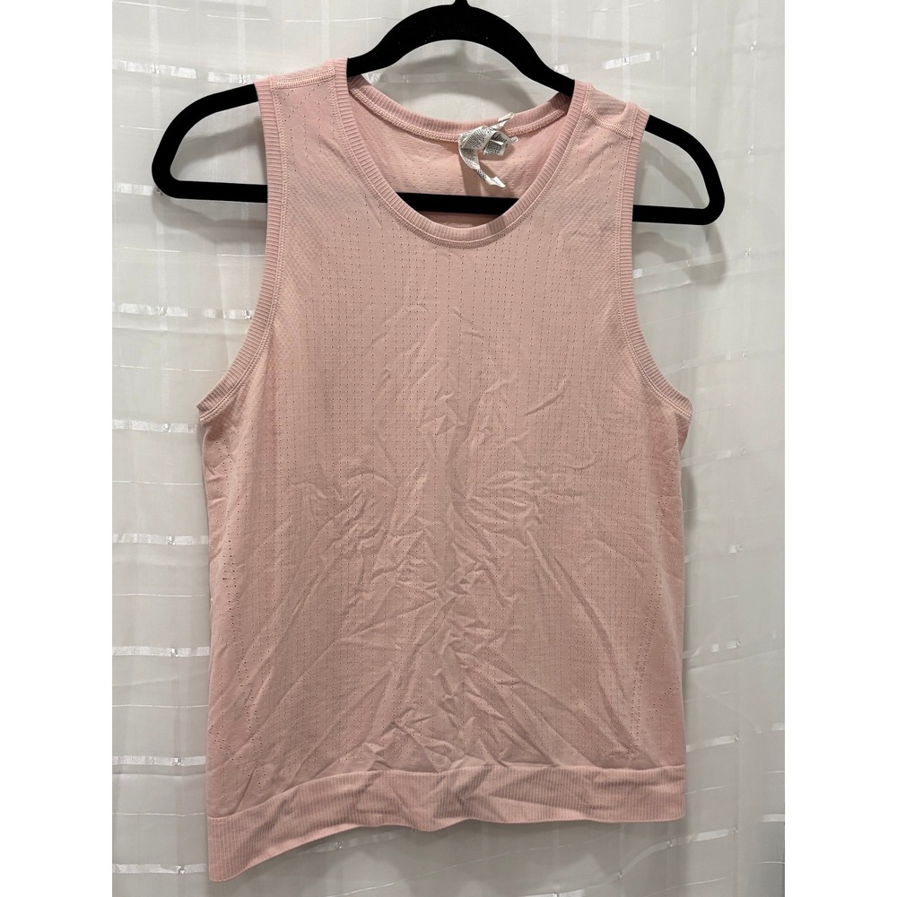 Athleta Renew Seamless Racerback Tank Top Pink Pointelle Knit Small